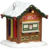 Lemax Ski rental, ac adaptable (not included) ornament