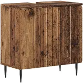vidaXL Wastafel kabinet voor de badkamer ZWOLLE Oud hout