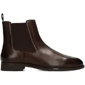 Manfield Bruine leren chelsea boots | Maat 41