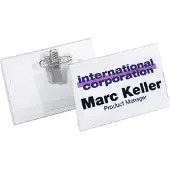 Durable Naambadges met combiklem, 54 x 90 mm, 50 stuks