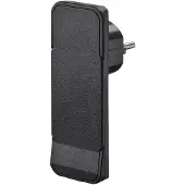 Bachmann CEE 7/7 geaarde stroomstekker | haaks (plat) zonder hendel | zwart