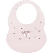 Nattou Mealtime Slabbetje met Opvangbakje - 28 cm - Roze