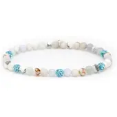 Karma Armband (Sieraad) Spiral Milae XXS Elastic (blue crystal) Blue