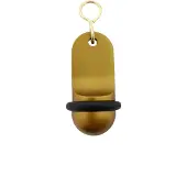Combicraft Blanco Mini Classic hotel sleutelhanger goud - 60x25mm - 5 stuks