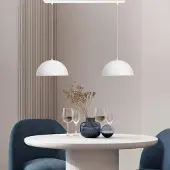 Bamyum hanglamp, industriële Modern stijl, Ø25 cm, wit metalen lamp