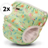 Bambinex Wasbare zwemluier | Oefenbroekje | 2 stuks | Flamingo - maat S