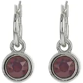 Biba Oorhangers zilver met steen Cyclamen Opaal