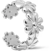 Karma Earcuff Bloemen Zilver