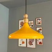 Bamyum Champion hanglamp, industriële Modern stijl, Ø35 cm, lichtgeel metalen lamp