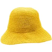 Ancient Wisdom Nomad Sari Floppy Straw Sun Hat - Yellow