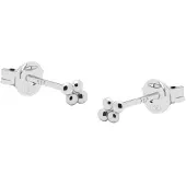 Karma Oorknoppen Symbol 4 Dots Zilver