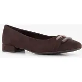 Jana dames ballerina bruin maat 38