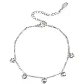 Yehwang Armband met kleine hangende hartjes - zilveren kleur