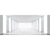 Dimex Fotobehang - White Corridor 375x150cm - Vliesbehang