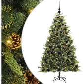 vidaXL - Kunstmatige - Scharnierende - Kerstboom - met - Kegels - Groen - 180 - cm