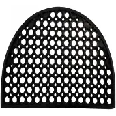 Tragar Antislip rubber deurmat 60x40 cm, vorstbestendig, zwart