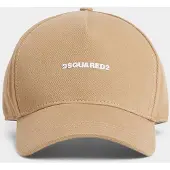 Dsquared2 pet beige met wit logo en verstelbare band unisex - One Size