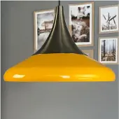 Bamyum Paladin hanglamp, industriële Modern stijl, Ø35 cm, geel metalen lamp