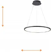 ITALUX LED-hanglamp 24W VINOLA PND-56135B-040RPC-BK-3KS4K, merk