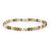 Karma Armband (Sieraad) Spiral Nala XXS Elastic (gold crystal) Gold