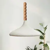 Bamyum Champion hanglamp, industriële Modern stijl, Ø35 cm, wit metalen lamp