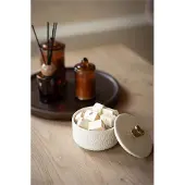 Zusss Bonbon Dish Heart Keramiek White / Gold