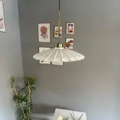 Bamyum Risso hanglamp, industriële Modern stijl, Ø34 cm, wit metalen lamp