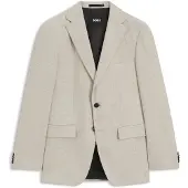 BOSS Slim-fit blazer van een wol-kasjmiermix met dessin Maat 44