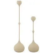 Mauro Ferretti Kandelaar Slimmy Cream Set 2 Pcs Ø 8×26 cm