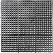 ANRO Rubberen Ringmat Zwart 90x90cm – Honingraatmat Deurmat Antislip Rubbermat Buiten Schoonloopmat