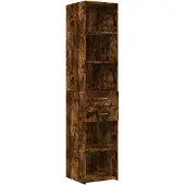 vidaXL Hoge kast 40x42,5x185 cm bewerkt hout gerookt eikenkleurig