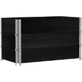 vidaXL Plantenbak 100x50 cm massief grenenhout zwart