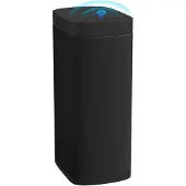 HOMCOM Sensor Bin-Metall, ABS-35,5cm x 26,5cm x 68cm-Schwarz