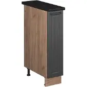 Vicco Apotheekkast Fame-Line, Donkergrijs/Goudkleurig Eiken, 20 cm, WB Antraciet