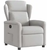 vidaXL Fauteuil verstelbaar stof wolk grijs