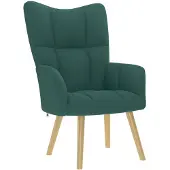vidaXL Relaxstoel stof donkergoen