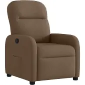 vidaXL Fauteuil verstelbaar stof bruin