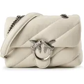 Pinko Handtas 'Sac Rabat Love Puff Mini Cl Sheep Nappa Blanc' wit
