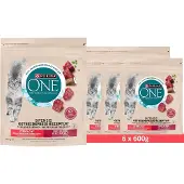 Purina ONE Sterilcat graanvrije droogvoeding met rundvlees (6 x 600g)