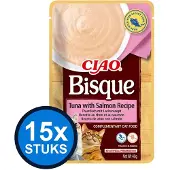 Ciao 15x Bisque puree cat tuna&salmon 40gr