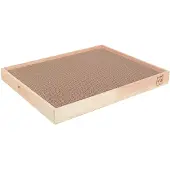 UNUS Krabplank met houten frame – Krabkarton voor katten 40x32cm
