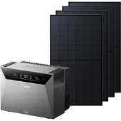 Anker SOLIX Solarbank 4 Pro (5kWh) + 4 zonnepanelen van 500W-4 MPPT's - tot 30kWh capaciteit - bidirectioneel laden - 10.000 cycli - Anker Intelligence - Plug & Play - IP66