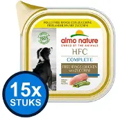 Almo Nature 15x HFC dog alu complete vrije uitloop kip 85gr