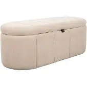 Zuiver eetkamerbank Puffy 120 cm - beige
