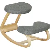 HOMCOM Kneeling Chair-Birkenholz, Polyester-73L x 50B x 55H cm-Grau