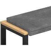 vidaXL Bankkussen Pluche Corduroy Lichtgrijs Diepte 35 cm