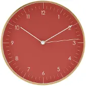 Unyqoos Stijlvolle stille wandklok in rood en goud voor diverse woonruimtes