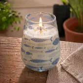 Ancient Wisdom Tall Glass Jar Candles - Seabreeze