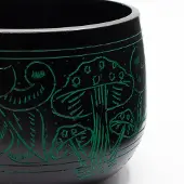 Ancient Wisdom Cauldron Singing Bowl - Magic Mushroom - Green (15cm)
