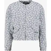 TwoDay meisjes bomberjack met panterprint lichtblauw maat 134/140